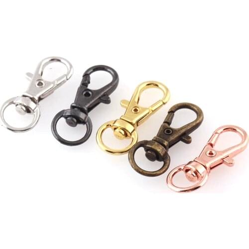 Metal Swivel Snap Hook Dog Hook Key chain Lobster Clasp Key Ring Clip Swivel Clasp for Bag Purse Handbag for jewelry making