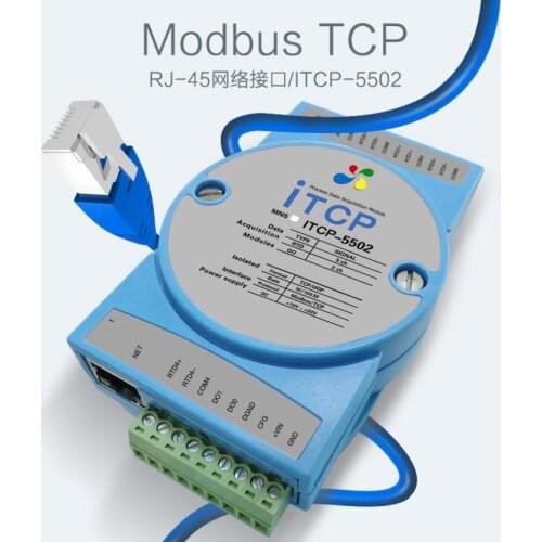 Modbus TCP DAQ 5PT 2DO Data Acquisition Ethernet 5-CH Analog PT100 Pt Cu RTD temperature Din Rail Adam Module