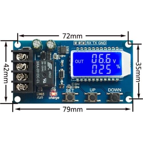 10A 6-60V Battery Charger Control Module Overcharge Protection Control Switch Integrated Circuits