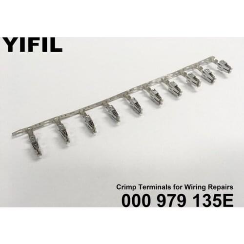 50/100pcs/lot Crimp Terminals (Pins) For Repair Wire 0.50 -1.00 mm2 For Audi Volkswagen Skoda Seat 000979135E
