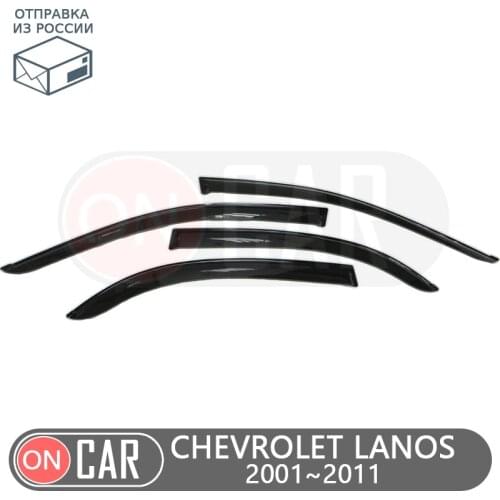 Window deflector for Chevrolet Lanos ZAZ Sens 2001-2011 car window deflector guard wind vent sun rain visor cover styling decor