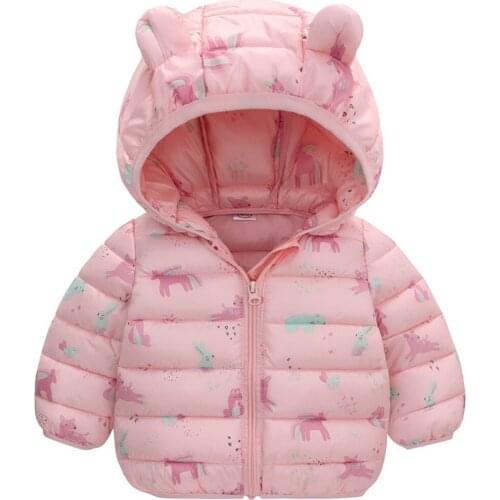 Boys Coats Children Girls Cotton-padded Clothes Kids Baby Jacket Cartoon Winter Child Outerwear Hooded Fashion Warm Clothing