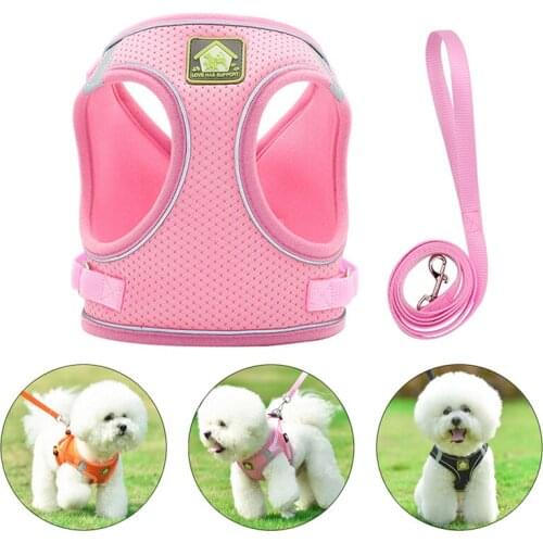 Plug-in Air Dog Harness - All Weather Mesh, Small And Medium-Sized Dog Vest-Style Reflective Chest Straps Dog Leash Pet Products