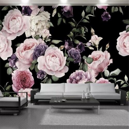 Romantic 3d Floral Wallcovering Wallpaper Delicate Flower Mural Modern Home Decor exquisite Painting Wallpapers Wall Papers