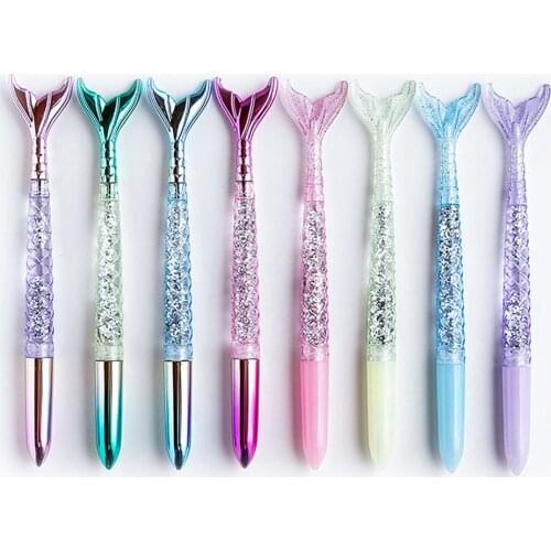 2pcs Mermaid Tail Design Gel Pens 0.5mm Black Ink Neutral Pens Kids Praise Gifts School Office Signature Pens Kawaii Stationery