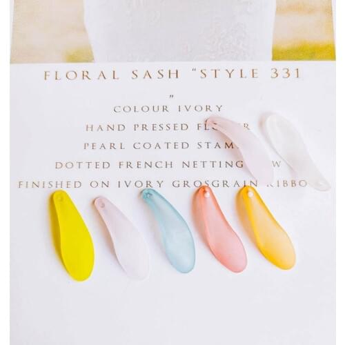 Resin Plastic Leaf Earring Components Eardrop for Women DIY Jewelry Accessories Handmade Materials 40pcs