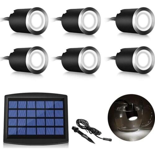 Solar LED Deck Light Outdoor Recessed Deck Lamp Waterproof LED In-ground Lighting Steps Stairs Garden Path Solar Landscape Light