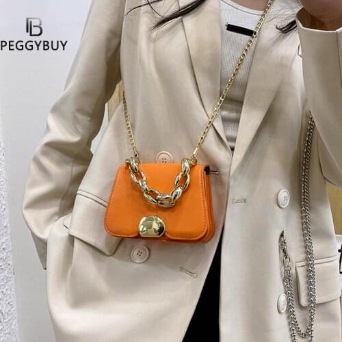 Mini PU Leather Bags For Women 2021 Designer Fashion Branded Chain Crossbody Shoulder Hand Bag Lady Trend Handbags and Purses