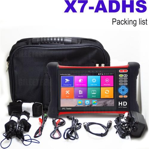 IPC Tester Monitor H.265 4K 8MP 5MP 1080P 720P TVI CVI AHD SDI CVBS IP CCTV Camera Tester 7inch touch