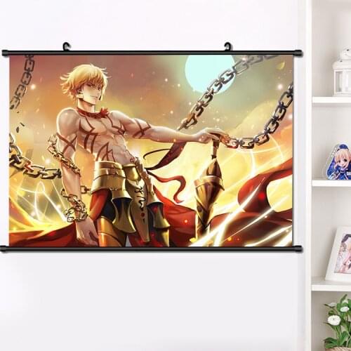 Japan Anime Fate/stay night Gilgamesh Cosplay Wall Scroll Mural Poster Wall Hang Poster Sexy Home Art Decor Collect Gift 40*60cm