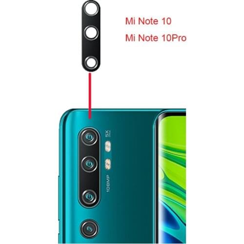 2 PCS For Xiaomi Mi Note 10 10Pro 10Lite Back Camera Glass Lens with Glue Note 10 Pro / Lite Main Rear Camera Lens Repair Parts