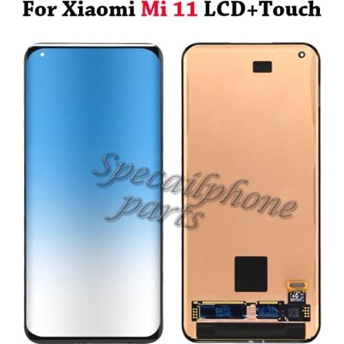 AMOLED LCD For Xiaomi MI 11 LCD Display Touch Screen Digitizer Assembly Replacement Parts For Xiaomi 11 Display