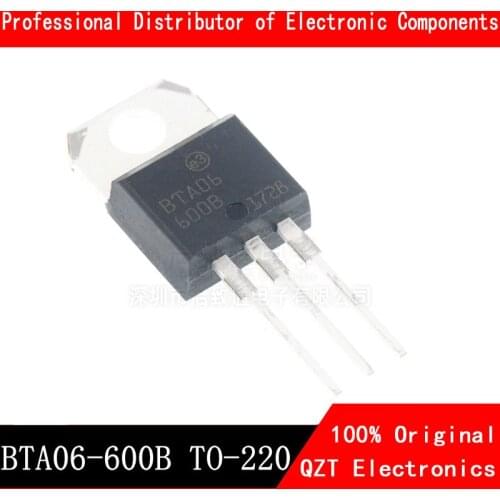 10pcs/lot BTA06-600B BTA06 BTA06-600 TO-220 Triacs 6 Amp 600 Volt thyristor new original In Stock
