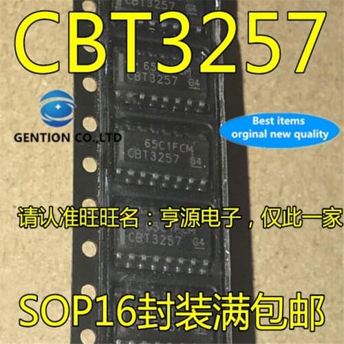 10Pcs SN74CBT3257 SN74CBT3257CDR CBT3257 SOP16 Multiplexer IC in stock 100% new and original