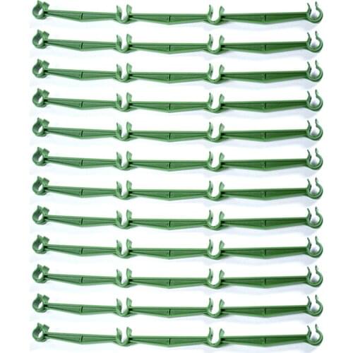 12pcs Support Buckle 11/16mm Arms Grid Connector Reusable Tomato Stem Clips Adjustable Climbing Plants Plant Expandable Stakes