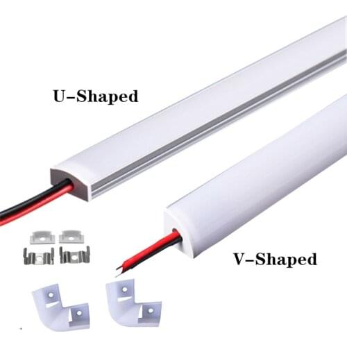 DC12V 50CM 20 inch LED aluminum slot light bar SMD5730 36LEDs V/U-shape LED rigid light bar For indoor lighting