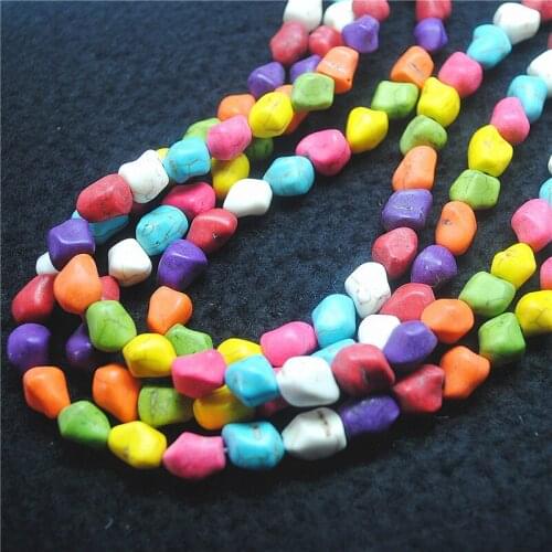 36PCS Turquoise Chips Mix Colors For Women Bracelets Making DIY Jewelry Accessories Hot Beads Good For Your Findings Size 10MM