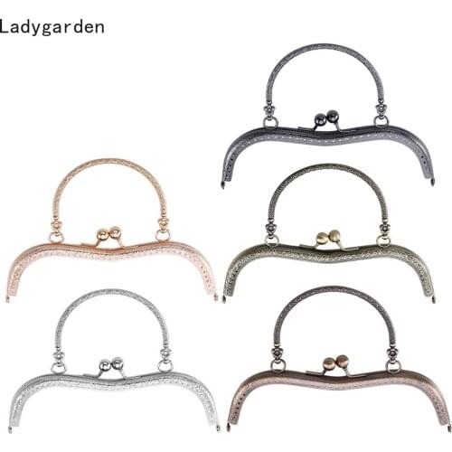 5PCS 19cm Metal Handbag Handle Frame Kiss Clasp Lock Handle Arch for DIY Purse Bag Fashion New Fashion Handle DIY Craft Supplies