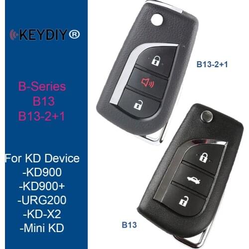 5pcs/lot / 10pcs/lot KEYDIY KD900 B Series Remote Control B13/B13-2+1 Car Key For Toyota Style KD-X2/URG200 Key Programmer