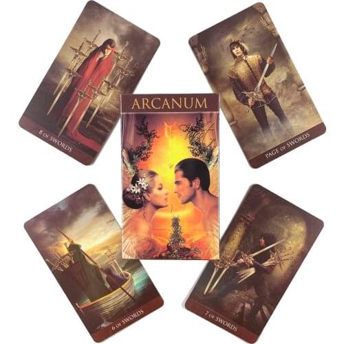 Arcanum Tarot Deck Leisure Party Table Game High Quality Fortune-telling Prophecy Oracle Cards With Guide Book