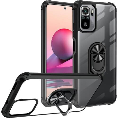 Case for Redmi Note 10 4G 10S Hybird Shockproof Armor Hard Clear Ring Cover for Xiaomi Redmi Note10 Pro Max
