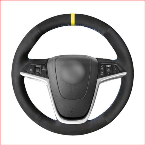 MEWANT Black Suede Leather Steering Wheel Cover for Buick Excelle XT GT Encore Opel Mokka Accessories
