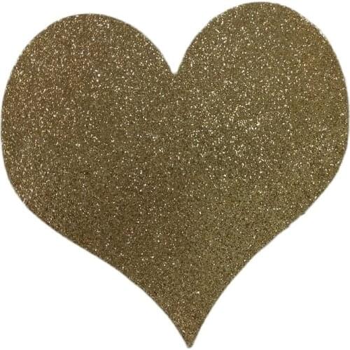 1000Piece Decorative 5" Gold Heart For Girls Bedroom Decor, Home Decor Banner,Cake Top And Wedding Banner Decoration