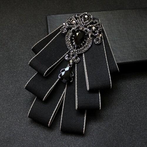 High Quality Korean Fashion New Crystal Bow Tie for Mens Formal Suit Shirt Bowtie Luxury Classic Wedding Ties Men Accessories