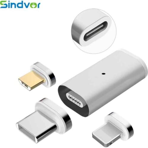 Magnetic Adapter USB Type C to Type-C Converter for Huawei p30 pro Xiaomi Samsung S10 Oneplus 7 pro Phone Cable Connector