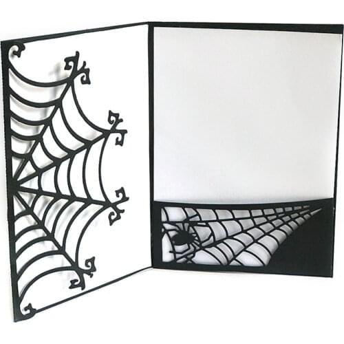 Miss Vintage Craft Metal Cutting Dies Cut Die Halloween Spider Net Greeting Card Invitation Scrapbooking Dies Paper Knife Mould