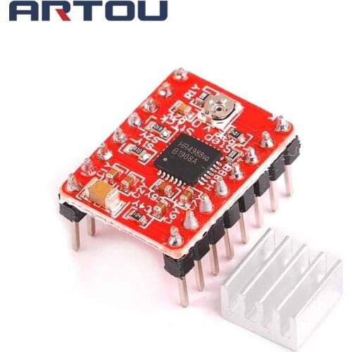 A4988 Driver Module Stepper Motor Driver with Heatsink for Reprap Pololu 3D Printer Red Green Blue 3D Printer Module