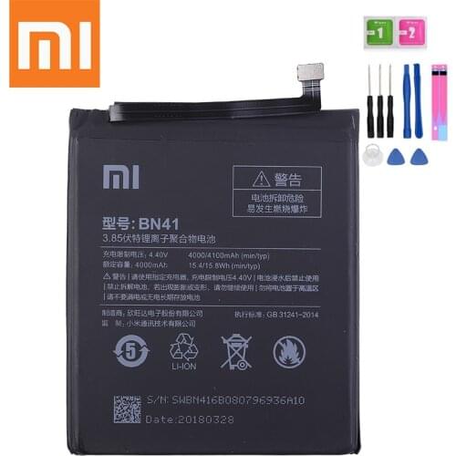 Original Replacement BN41 Battery For xiaomi Redmi Note 4 redmi Note4 Pro Note 4X High-end Version MTK Helio X20 4100mAh+tools