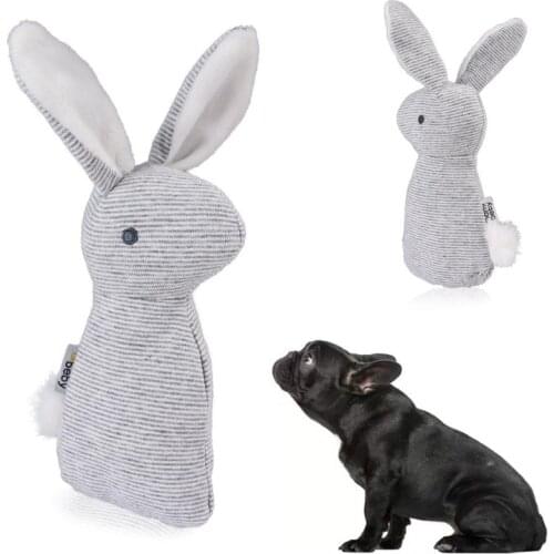 Plush Squeaky Bone Dog Toys Bite-Resistant Clean Dog Chew Puppy Training Toy Rabbit Interative Toy Dog Molar Bite Resistant Pet