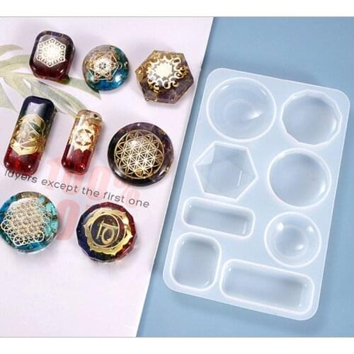 Crystal Epoxy Resin Mold Geometric Earring Ear Pendant Casting Silicone Mould DIY Crafts Jewelry Making Tools