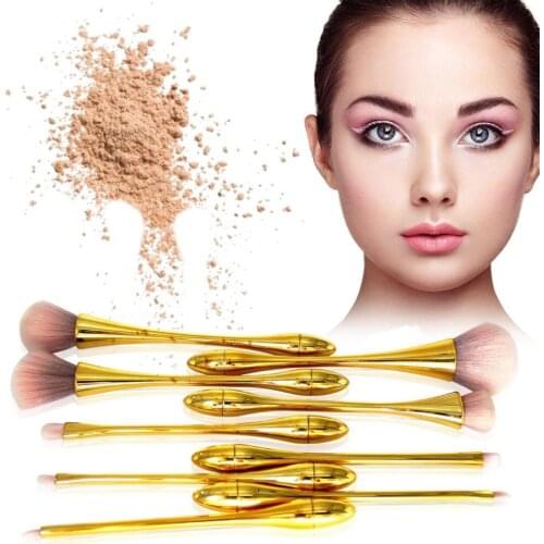 Professional 9pcs Make Up Brushes Set Thin Waist Soft Synthetic Hair Powder Foundation Eyeshadow Brushes Beauty Cosmetic Tool DD