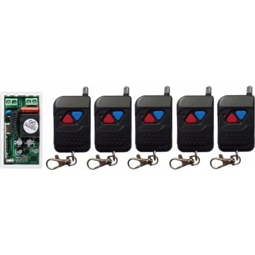 Most simple wiring New AC 220V 1CH RF Wireless Remote Control Switch System & 5*black Remote+1 * receiver (with cover)