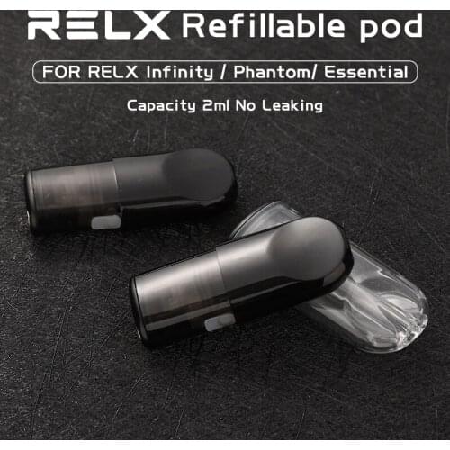 Empty pod For RELX Infinity 4th Essential Classic Phantom Ceramic Core Empty Cartridge Pods Refillable 2ML Capacity No Leaking