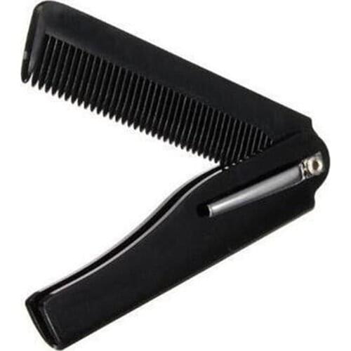 Men Women Portable Pocket Folding Comb Moustache Beard Hair Styling Beauty Tool Practical Care SPA Head Massager