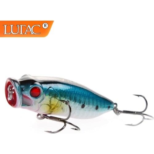 Lutac Popper Fishing Lure Artificial Tackle Floating Swimbaits 65mm 10g