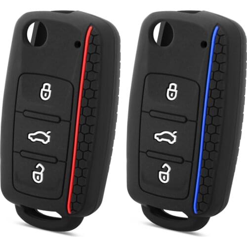 Silicone Car Key Cover For Volkswagen VW Golf4 5 6 7 Bora Jetta POLO MK4 MK6 Bora Passat B5 B6 Superb Tiguan Beetle 3B