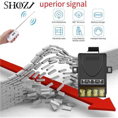 30A relay switch 433Mhz universal wireless remote control supports tuya wifi infrared RF controller, suitable for pumps, garages