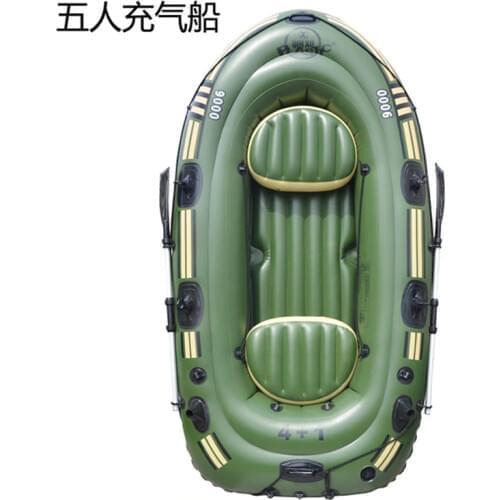 Thickened drifting boat kayaking outdoor lake fishing inflatable boat with cushion