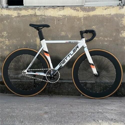 METTLER Bicycle Aluminum Alloy 700C 52cm Muscle Fixed Gear 70mm Rim Hight Spoke Wheel 52cm 25.4mm Stem 27.2mm Seatpost Bike Part