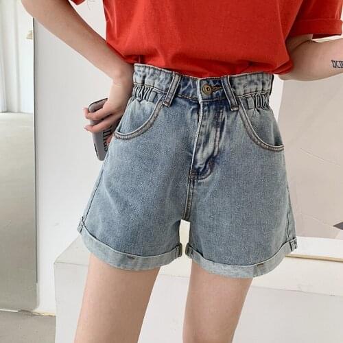 Fashion New 2021 Womens Fit High Quality Tide mujer cute Female Denim Shorts cute Summer solid Mom Streetwea Casual sweet girls