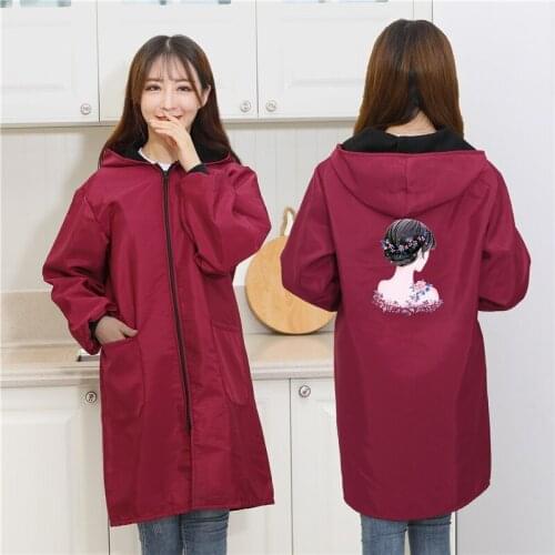 Blazer coat women plus velvet adult autumn and winter waterproof and oilproof home kitchen custom long-sleeved mens