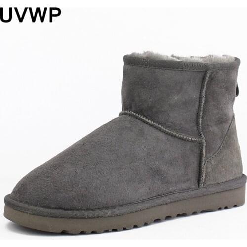 Top Quality 100% Genuine sheepskin Leather Snow boots warm Winter Boots Waterproof Women Boots Ankle Boots Shoes Free Shipping