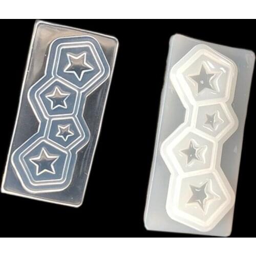 1pcs 3D Two Style Stars Resin Jewelry Liquid Silicone Mold Resin Charms Mold For DIY Jewelry Nail Art Making Tool