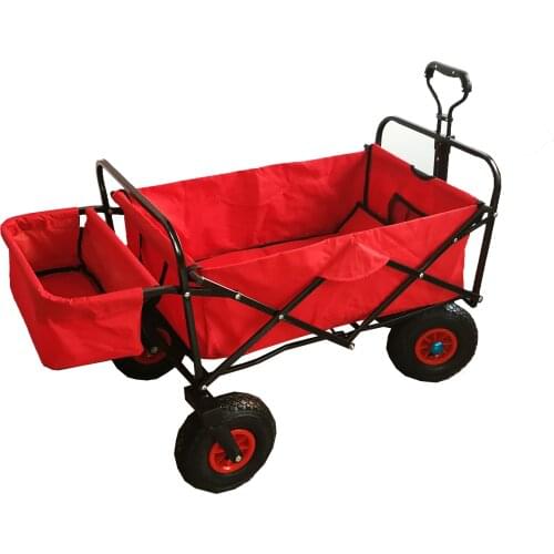 10 Inch Inflatable Wheel Folding Cloth Pocket Small Cart Sander Outdoor Camping Barbecue Tool Folding Cloth Pocket Cart