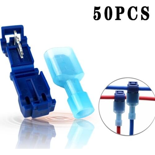 50 pcs (25 sets) fast cable connector buckle connector T-type wire terminal crimp connector waterproof electrical connector