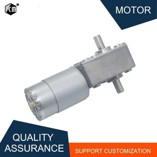 A58SW-555S 6- 24V Worm Gear Motor 12V Double Shaft Rversible High Torque Door Lock Self-locking Intelligent Device